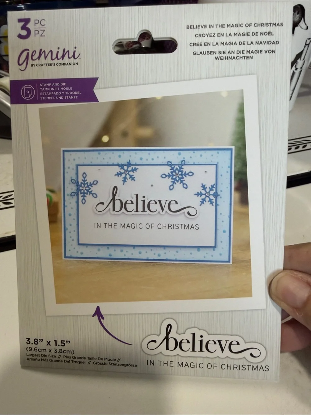 Crafters Companion Lot of 5 Holiday Fancy Sentiment Stamp & Dies